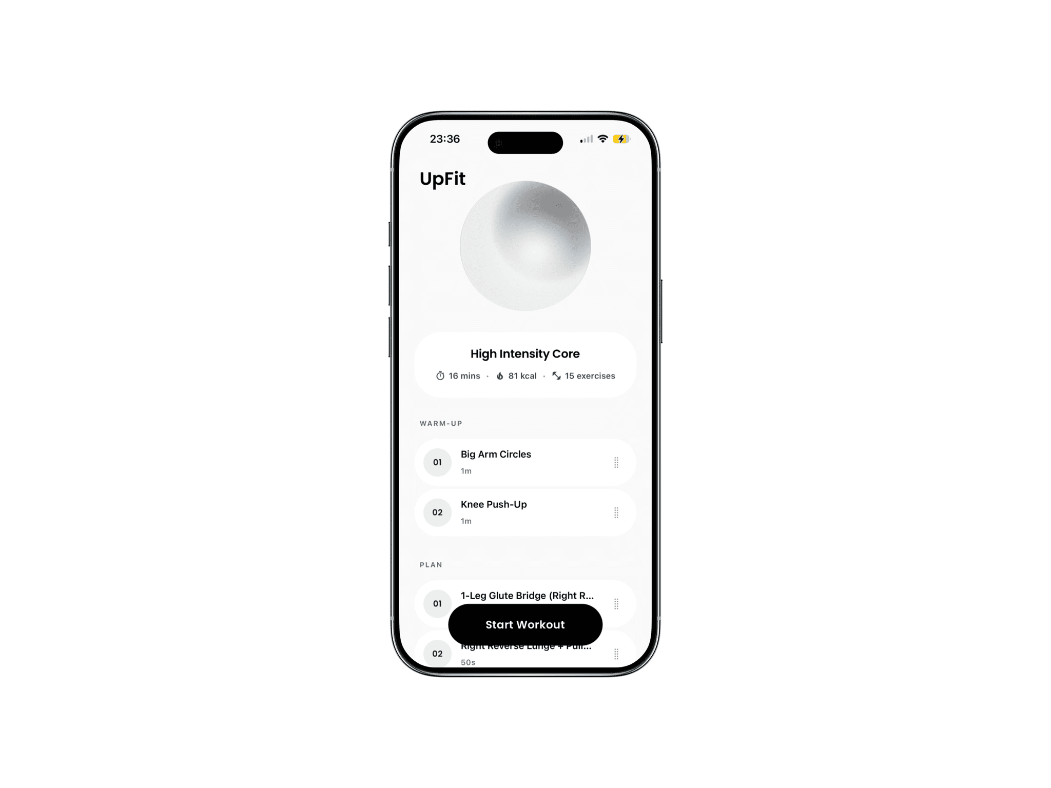 UpFit personalized plan